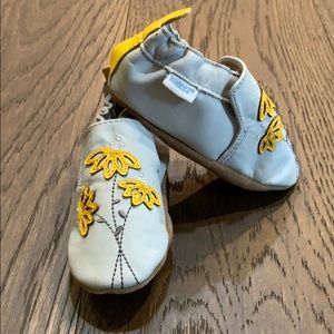 Robeez Leather Baby Moccasins, Light Blue-12-18 mo